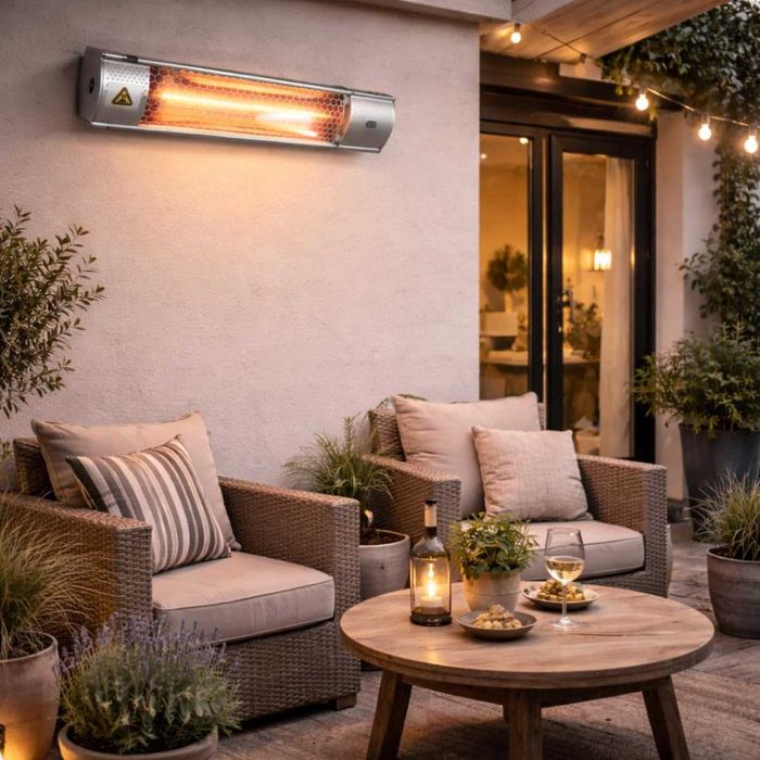 Инфрачервен нагревател Alpina 2000W с дистанционно управление IP55