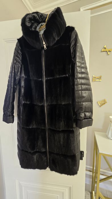 Продам норка кожаный куртка 50000т