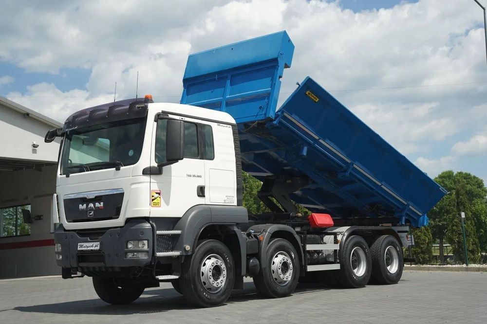 MAN TGS 35.360 / 8x4 / BASCULĂ DUBLĂ / HYDROBORTA / BORDMATIK / EURO 5