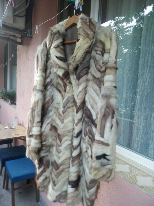 Палто от лисица естествен косъм