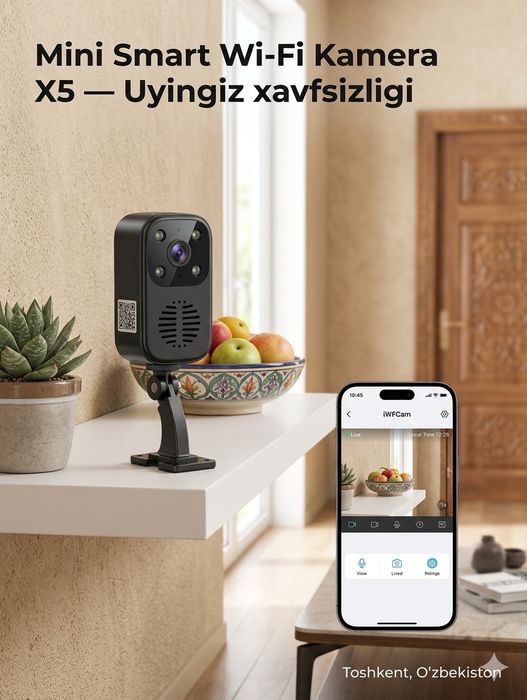 Mini Wi-Fi Kamera X5 (iWFCam) — Dahshat Kechestvoda! SROCHNA SOTILADI