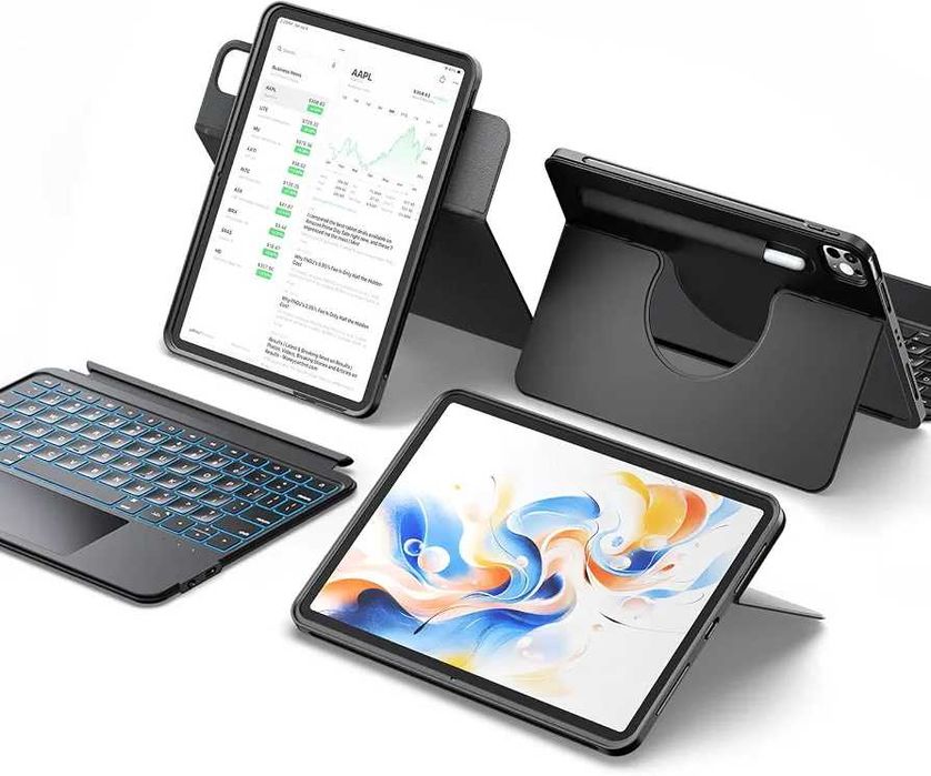 Чисто нов калъф с клавиатура HOU 360° за iPad 10th Gen и A16 (10.9" / 11")