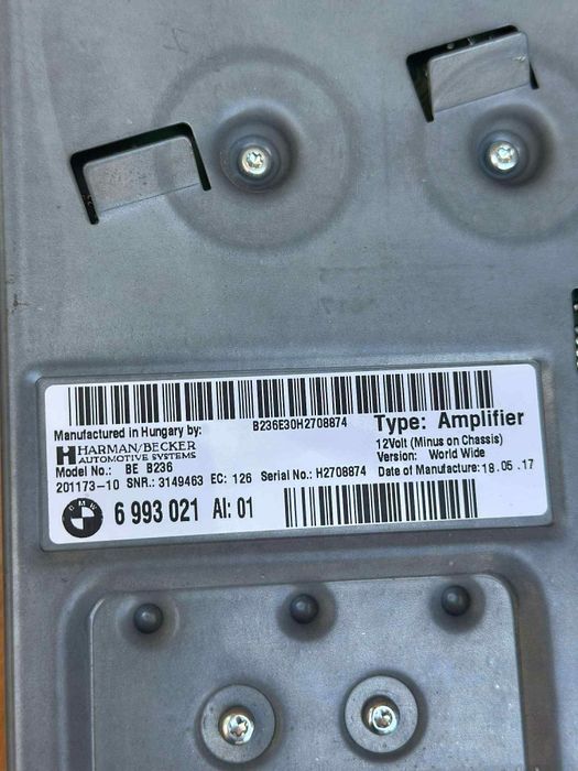 Amplificator audio Harman Kardon 6993021 BMW G30 , F10