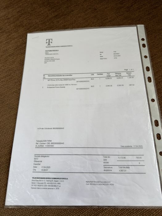 Iphone 16 Pro Max 256GB - Desert Titanium