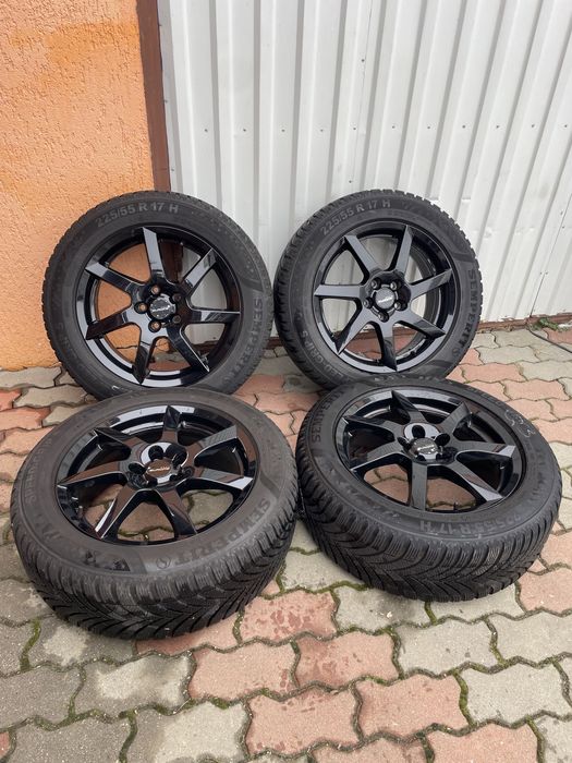 Jante de aluminiu Audi/VW R17 cu cauciucuri ca noi de iarna