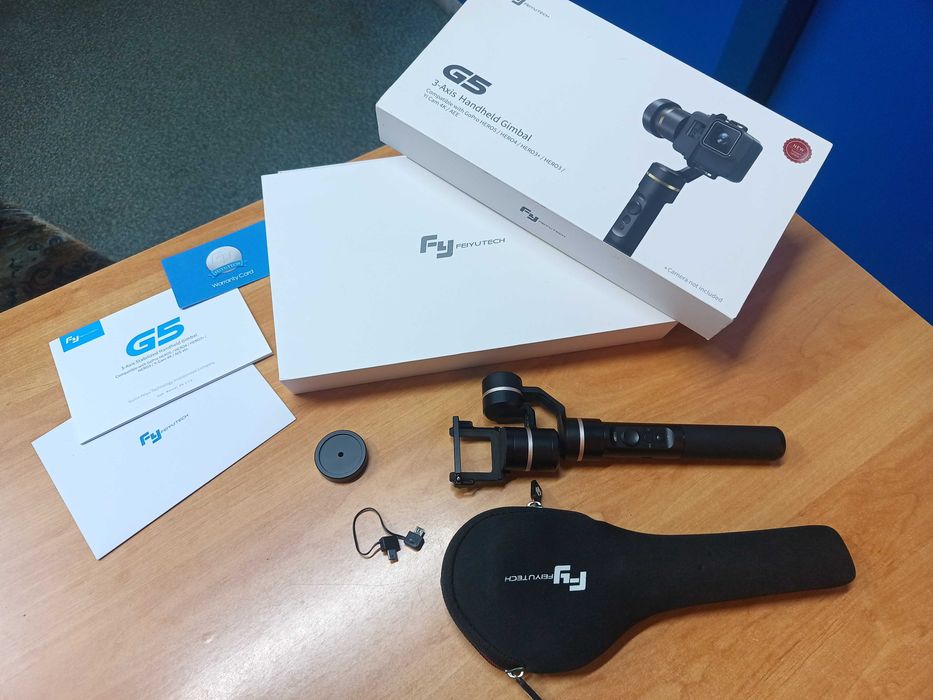 Gimbal Feiyu Tech FY-G5, 3 axe rotatie, pentru camere de actiune