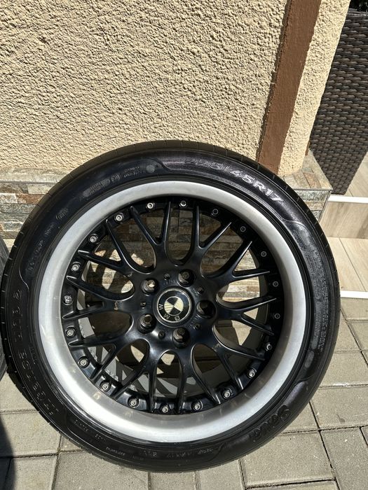 Set Jante BBS/BMW 17" 5x120 cu Anvelope 225/45 R17 - E46, E90, Seria 3