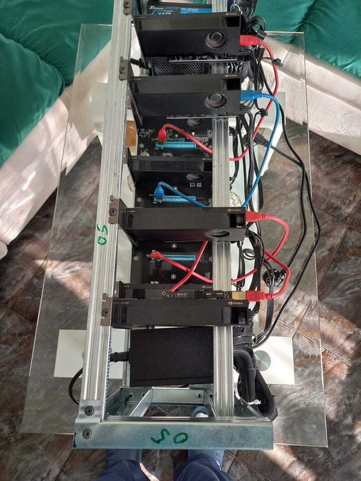 Майнинг риг - копачка за криптовалута - карти за гейминг Nvidia A4000