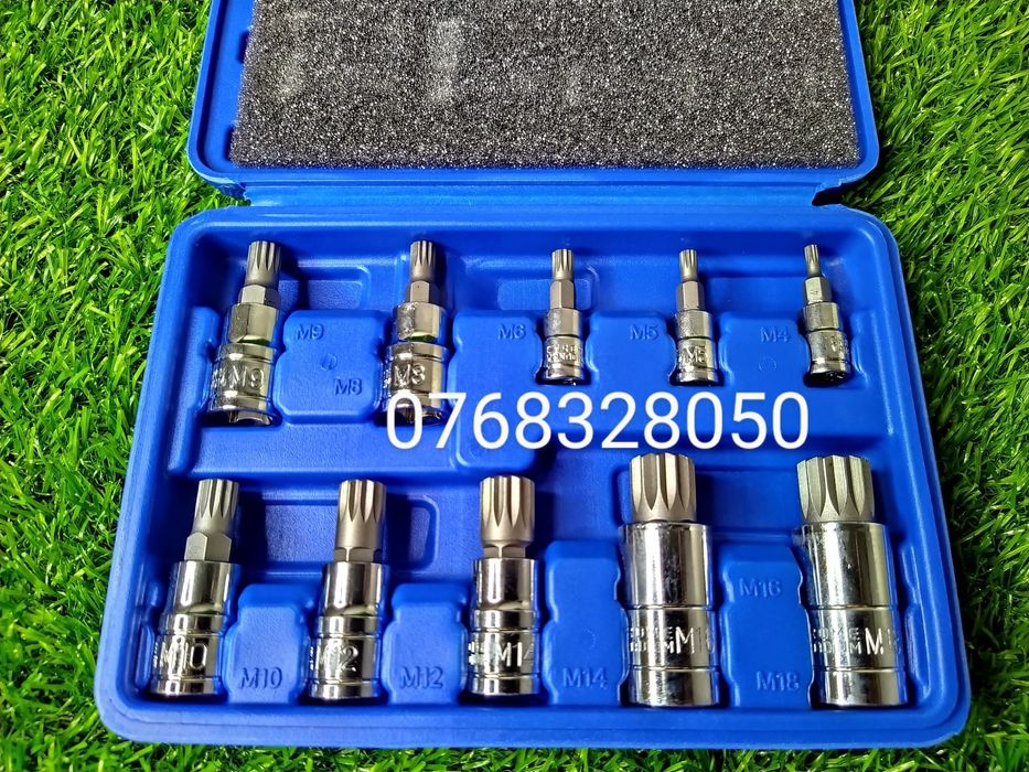 SET BITI M SPLINE  1/2 1/4 10 Piese, Material de Inaltă Calitate