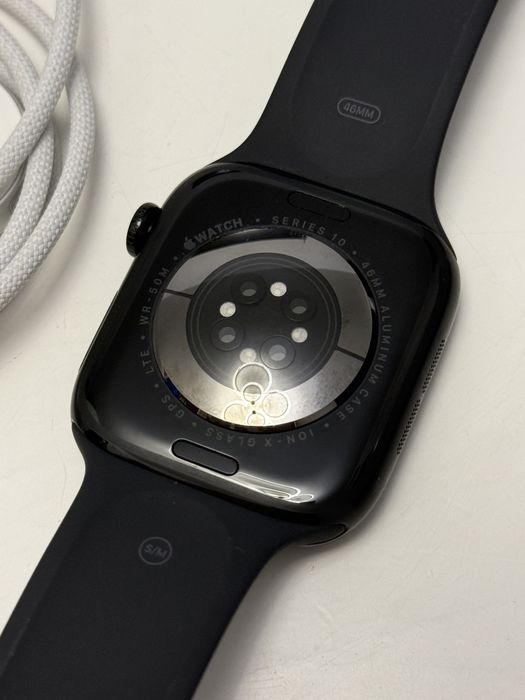 Apple Watch 10 GPS, Carcasa Jet Black Aluminium Case 46mm NOU 0min