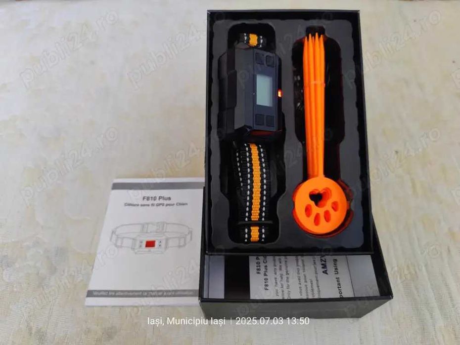 Zgarda GPS wireless, pentru animale de companie F810+ (Super Ofertă).
