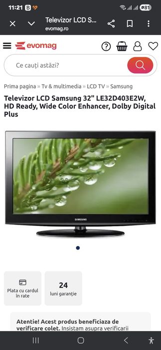 Tv Samsung led HD