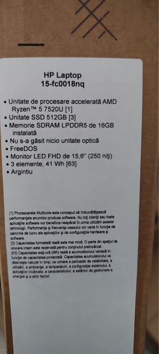 Laptop HP SSD 512GB