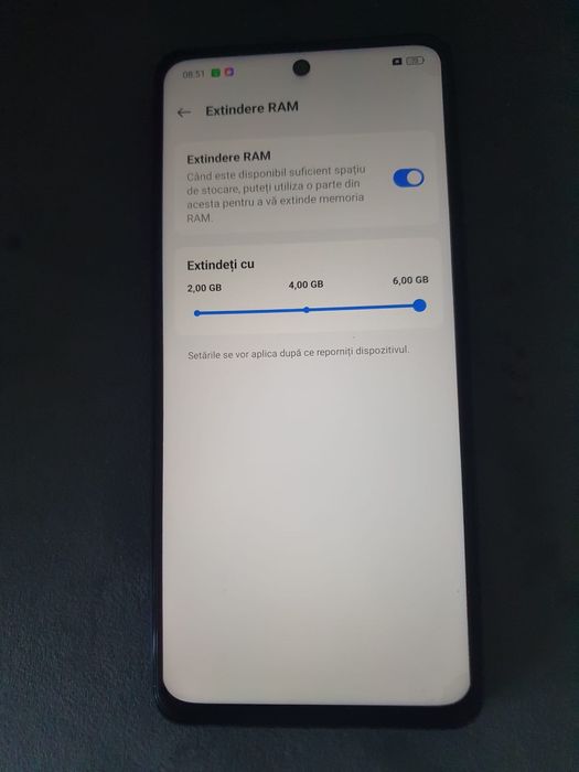 Oppo a58 10 gb ram 128 gb  folie pe ecran