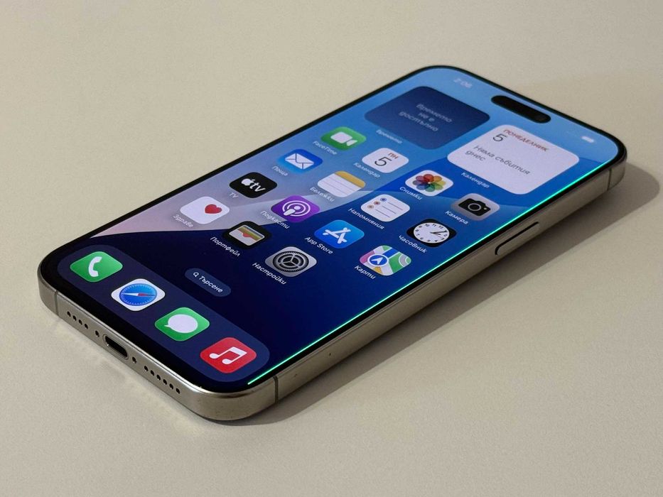 Бартер! iPhone 15 Pro Max Natural Titanium (Сив) 90% Батерия.