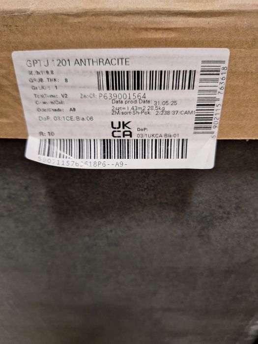 Гранитогрес Cersanit Colin Antracite, размер 59.8 × 119.8 см.