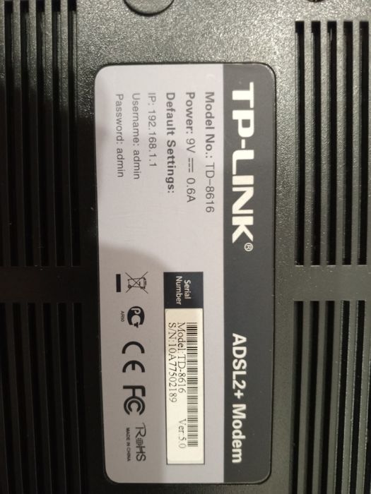Модем TP  LINK TD-8616