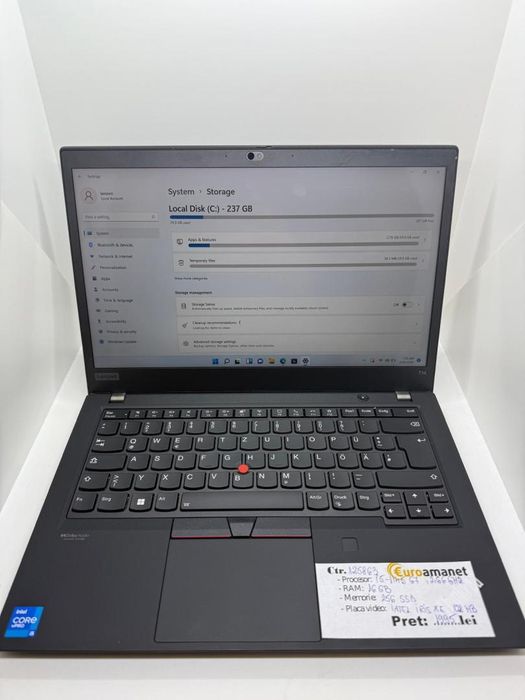 Laptop ultraportabil Lenovo ThinkPad T14 Gen 2 -A-