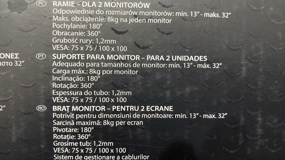 Vand suport pentru 2 monitoare