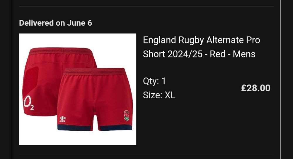 England Rugby contact short