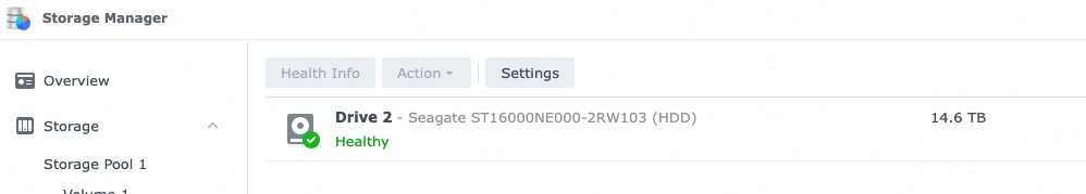 NAS Synology DS220+ 6GB RAM + HDD Seagate IronWolf Pro 16TB