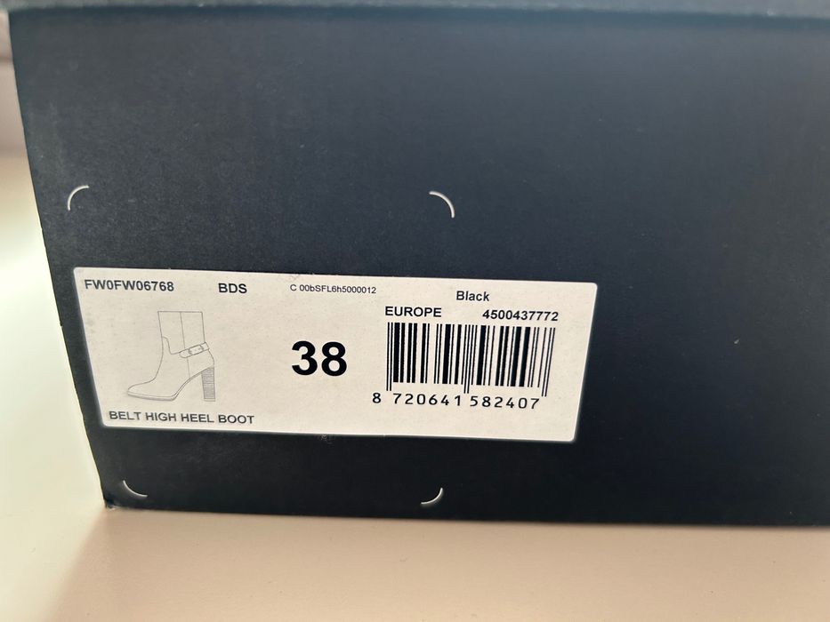 Черни боти на висок ток Tommy Hilfiger 38 номер