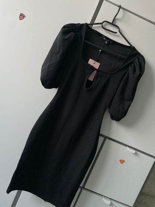 Missguided еластична черна рокля XXS/XS