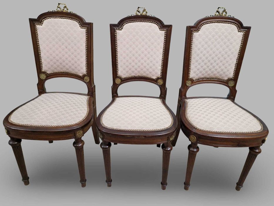 6 броя трапезни махагонови столове