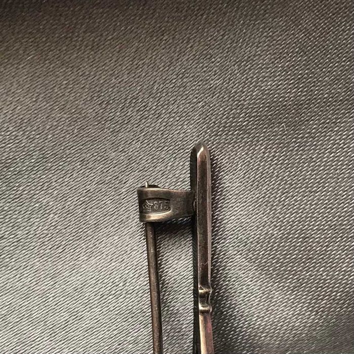 Редкая серебряная брошь СССР 875