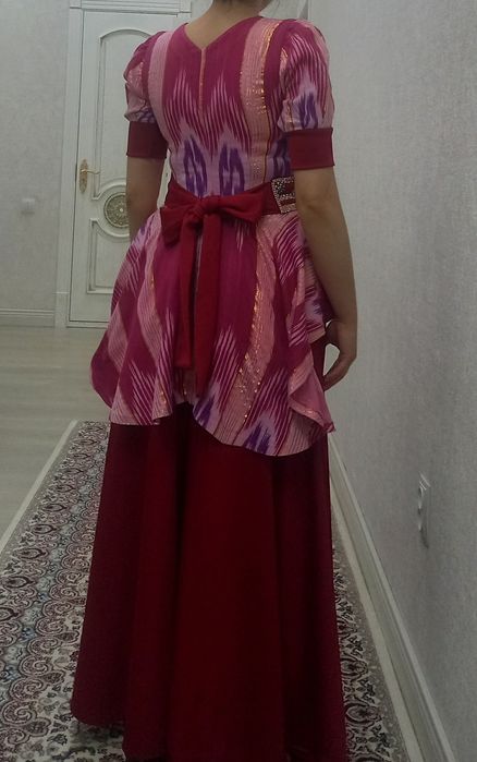 Вечернее красная кофта юбка