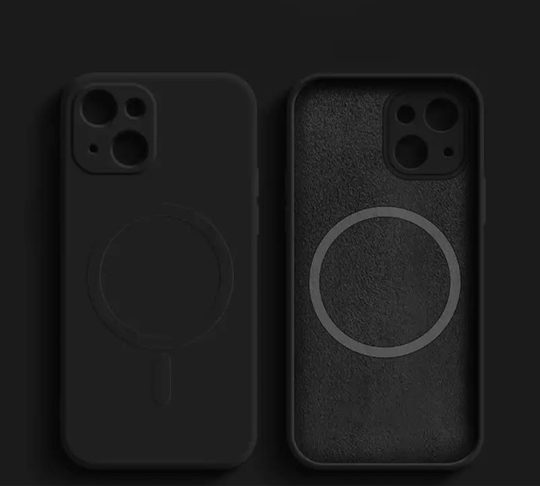 Iphone 14/15 PRO MAX PLUS Husa Magsafe Silicon cu Interior de Catifea