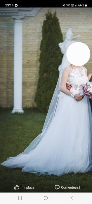 Rochie mireasa, marimea 36-38realizata pe comanda
