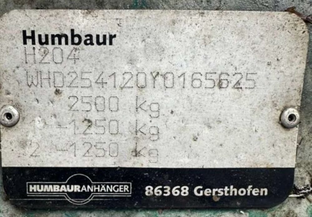 Remorca humbaur  inmatriculata recent