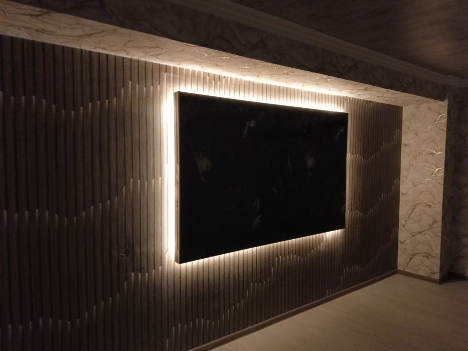 ПВХ панелдан под телевизор ясаймиз  нархи 500 000 сум