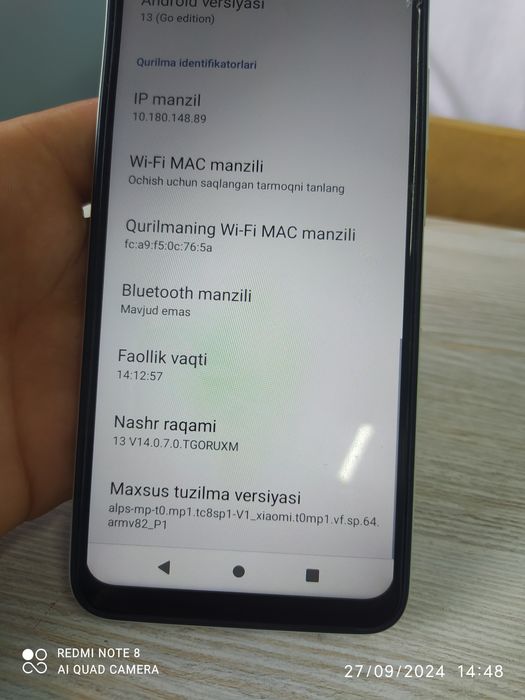Redmi ochilmagan