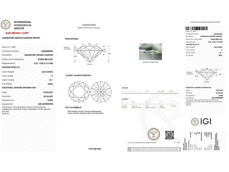 Diamant 3ct – Alb Absolut (D), VS1, IGI