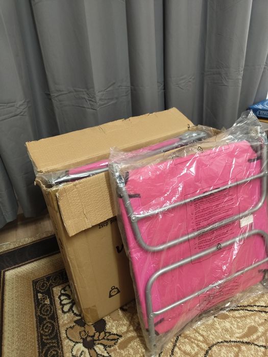 Сгъваеми шезлонги, стомана и текстил