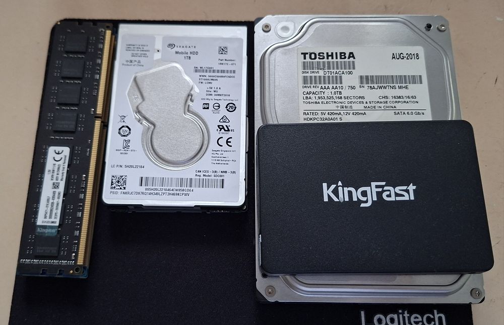 SSD, hdd, operativkalar