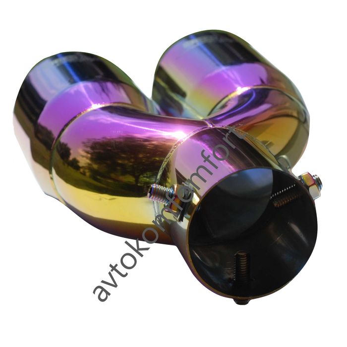 Никелиран Двоен Накрайник За Ауспух С Код ММ 350