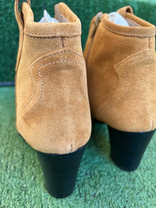 Botine Lola Gonzales, camel,piele întoarsă,mărimea 38,office,casual