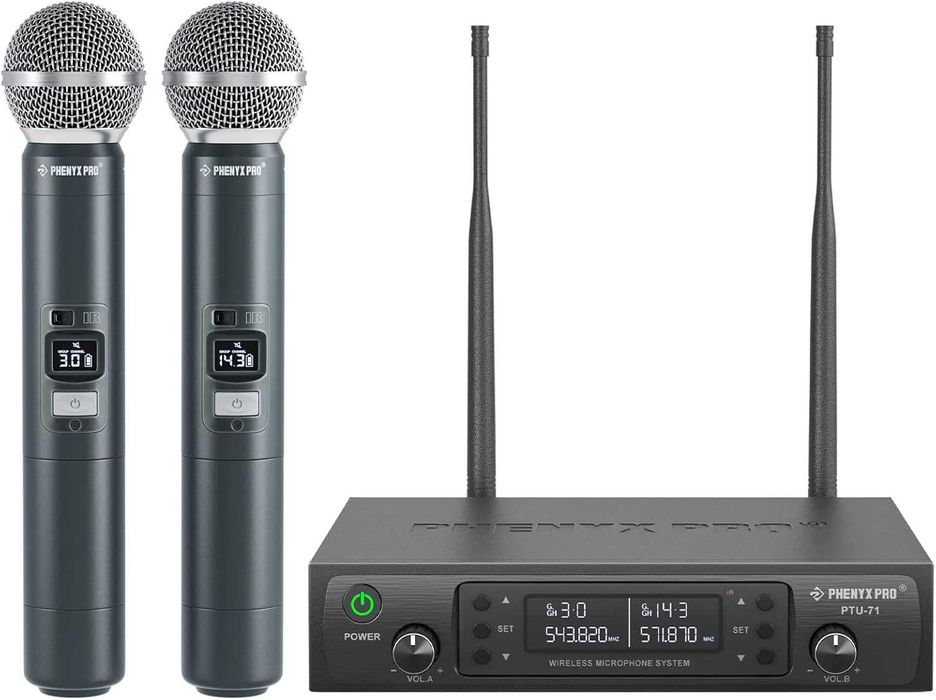 Безжични микрофони Phenyx Pro PTU-71-2H UHF