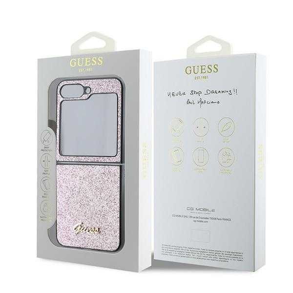 Samsung Galaxy Z Flip6 - Оригинален Кейс GUESS Metal Logo / Glitter