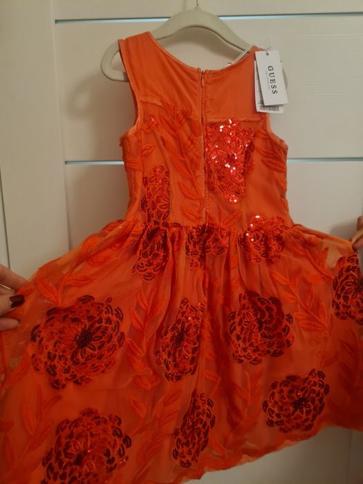 Официални детски рокли р-р 116  с дантела и коприна Twinset и Guess