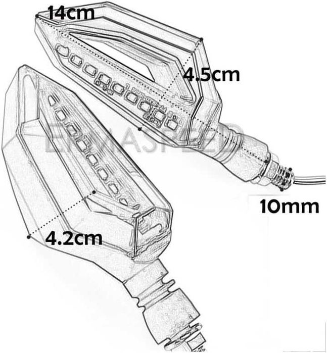 Универсални диодни мигачи за мотор с дневна светлина - 2 броя