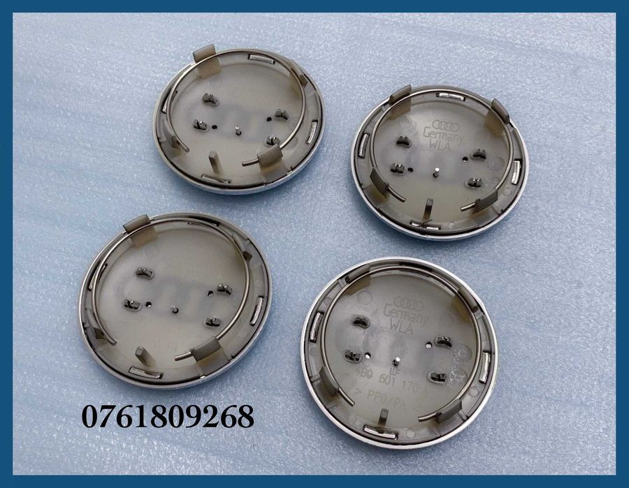 Set 4 capace 69mm 4B0601170A jante aliaj Audi A4 A6 A7 A8 Q1 Q3 Q5 Q7