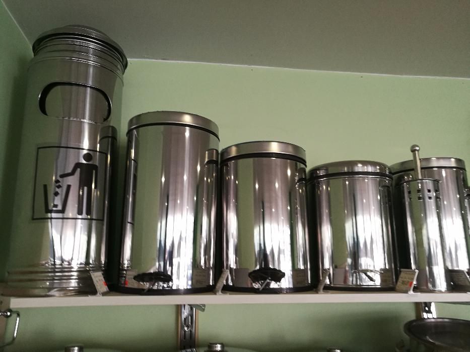 Неръждаем Иноксов кош с педал от 3 до 40 литра