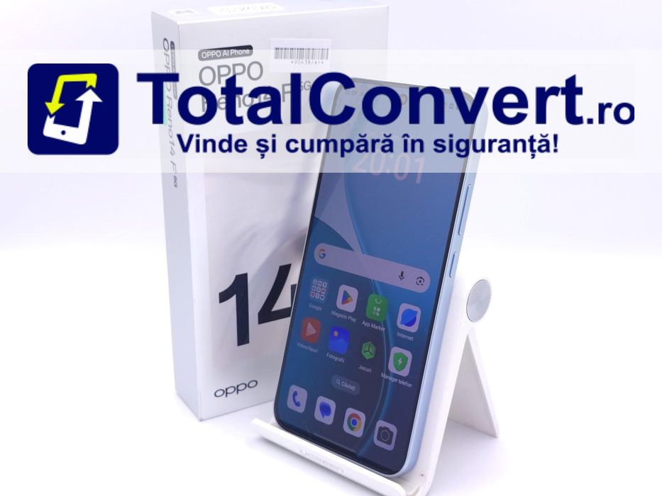 Oppo Reno14 F 256GB Opal Blue 8GB Dual SIM, Garantie 24 luni | #D90438
