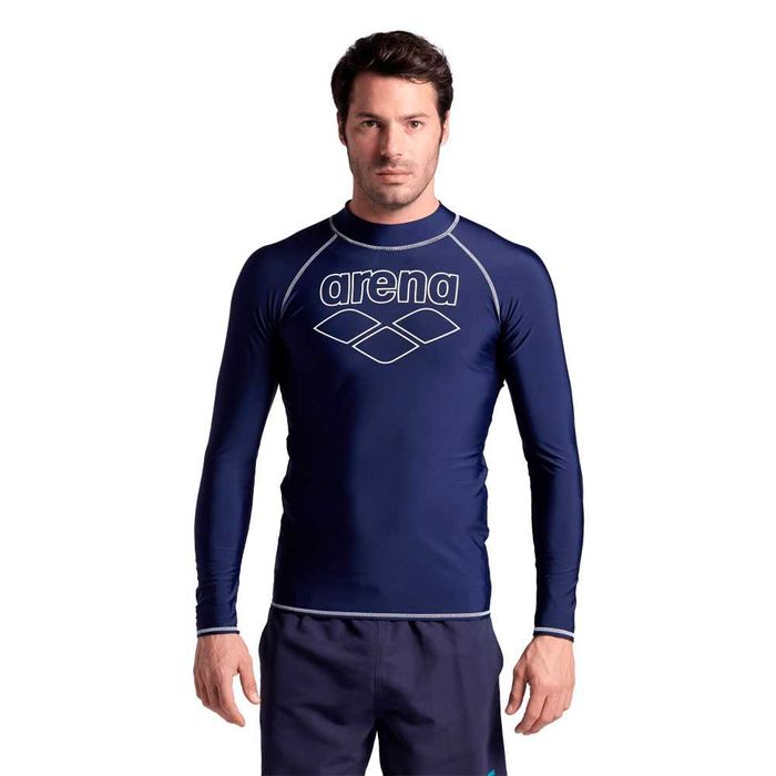 Футболка для плавания мужская Arena Rash Vest L/S Graphic