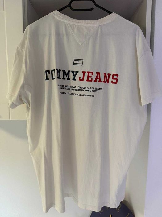 Tricou Tommy Jeans - alb, mărimea XL