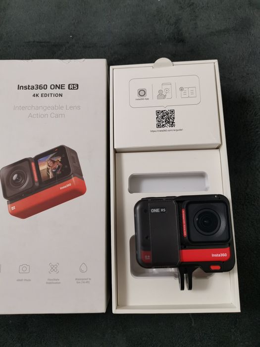 Camera video sport Insta360 ONE RS 4K Edition, 4K, Waterproof, HDR,